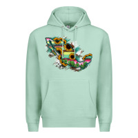 Seafoam Guerrero Mexico Sunflower Map Premium Hoodie - RanaPortraitStore