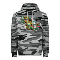 Slate Camo Guerrero Mexico Sunflower Map Premium Hoodie - RanaPortraitStore
