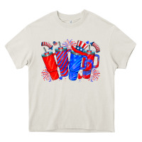 Cream american obsessive cup Heavy Core Tee - CowhideDigitalArt
