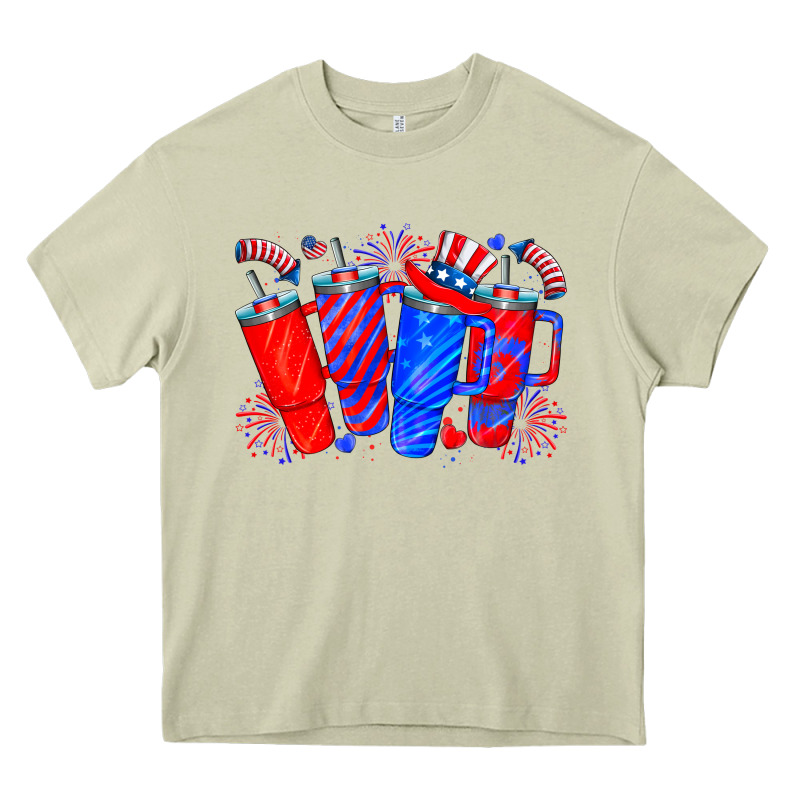 American Obsessive Cup Heavy Core Tee by CowhideDigitalArt | Teevron
