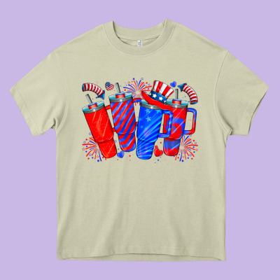 American Obsessive Cup Heavy Core Tee Designed By Cowhidedigitalart