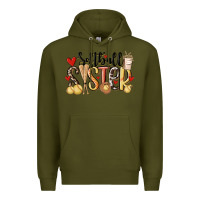 Army Green softball sister Premium Hoodie - MaliasSmallBusiness