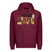 Burgundy softball sister Premium Hoodie - MaliasSmallBusiness