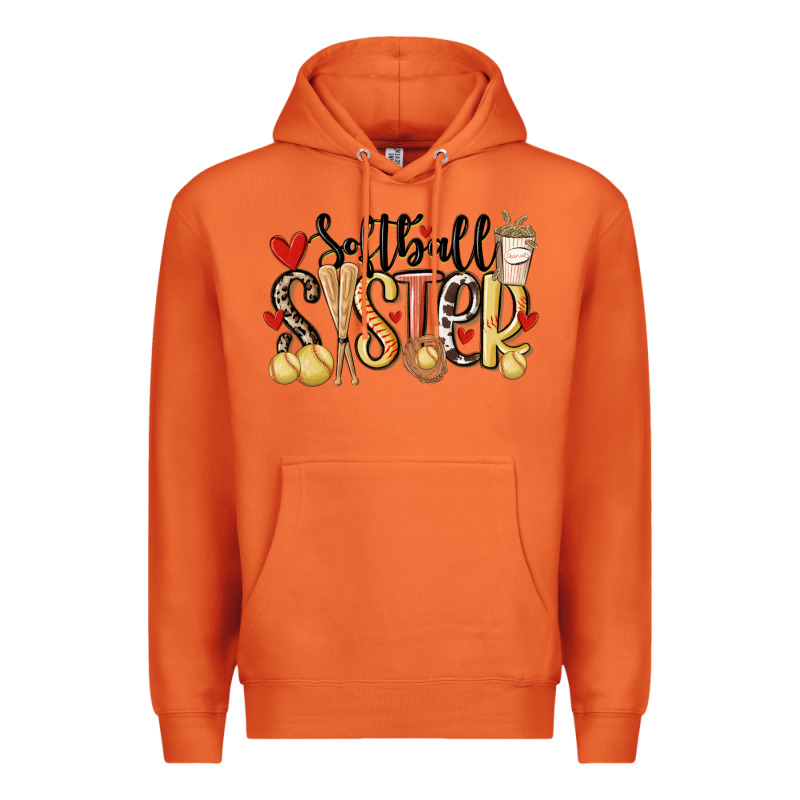 Softball Sister Premium Hoodie by MaliasSmallBusiness | Teevron