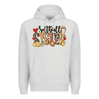 Dove Grey softball sister Premium Hoodie - MaliasSmallBusiness