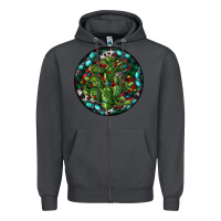 Smoke Christmas Santa Claus round Zipper Hoodie - RanaPortraitStore