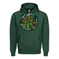 Sports Green Christmas Santa Claus round Zipper Hoodie - RanaPortraitStore