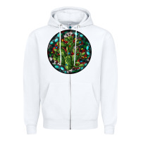 White Christmas Santa Claus round Zipper Hoodie - RanaPortraitStore