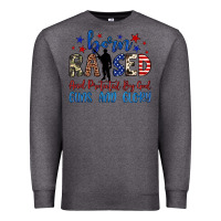 Charcoal Heather born raised and protected by god guns and glory Premium Sweatshirt - JahusDesignShop