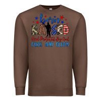 Chestnut born raised and protected by god guns and glory Premium Sweatshirt - JahusDesignShop