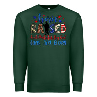 Sports Green born raised and protected by god guns and glory Premium Sweatshirt - JahusDesignShop