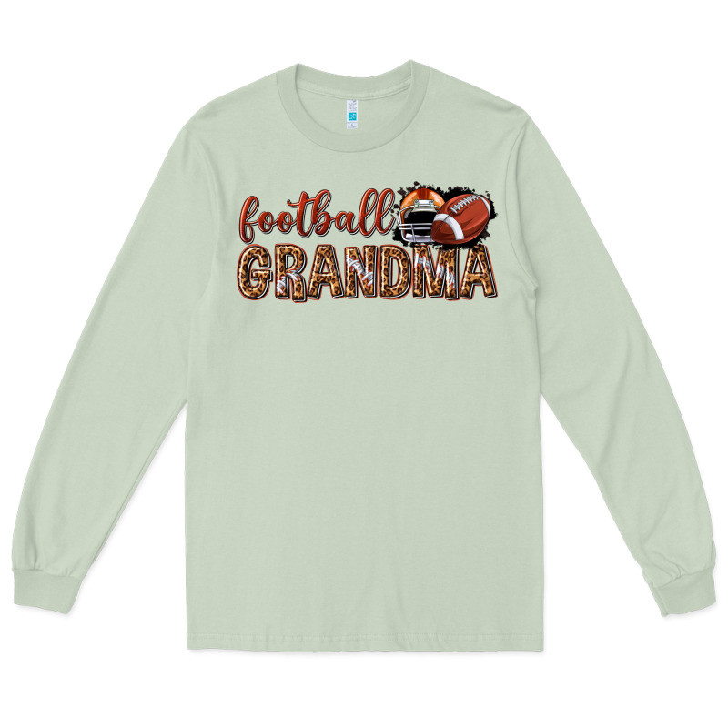 Football Grandma With Leopard Long Sleeve Tee by texasbilliewilder | Teevron