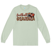 Matcha football grandma with leopard Long Sleeve Tee - texasbilliewilder