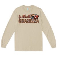Mushroom football grandma with leopard Long Sleeve Tee - texasbilliewilder