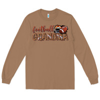 Toasted Coconut football grandma with leopard Long Sleeve Tee - texasbilliewilder