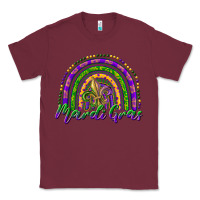 Burgundy mardi gras rainbow and fleur de lis Classic Tee - RanaPortraitStore