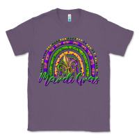 Lavender mardi gras rainbow and fleur de lis Classic Tee - RanaPortraitStore