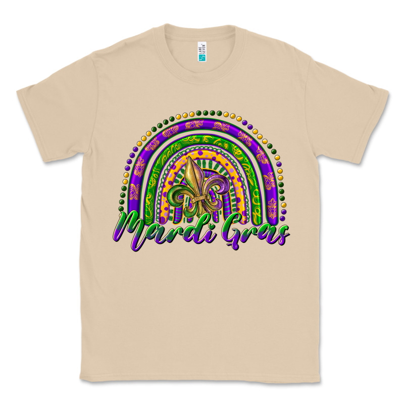 Mardi Gras Rainbow And Fleur De Lis Classic Tee by RanaPortraitStore | Teevron