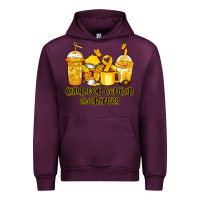 Mauve Wine Childhood Cancer Awareness coffee cups Urban Hoodie - NancyCooperArtShop