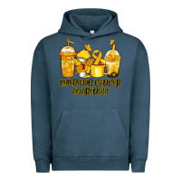 Pigment Midnight Navy Childhood Cancer Awareness coffee cups Urban Hoodie - NancyCooperArtShop