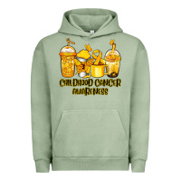 Pigment Oil Green Childhood Cancer Awareness coffee cups Urban Hoodie - NancyCooperArtShop