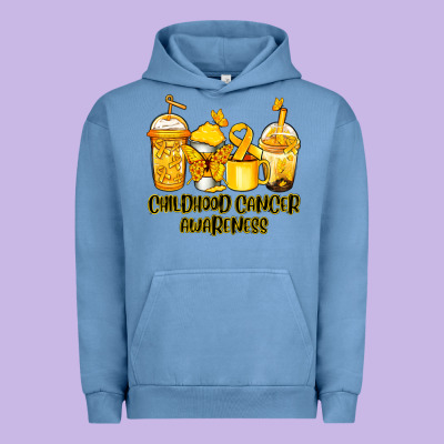 Childhood Cancer Awareness Coffee Cups Urban Hoodie Designed By Nancycooperartshop
