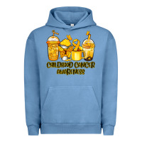 Pigment Pebble Blue Childhood Cancer Awareness coffee cups Urban Hoodie - NancyCooperArtShop