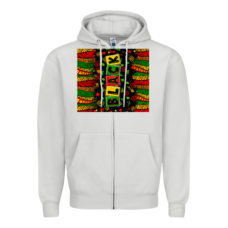 Black License Letters Zipper Hoodie by Zillion Design Studio | Teevron