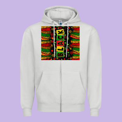 Black License Letters Zipper Hoodie Designed By Zillion Design Studio