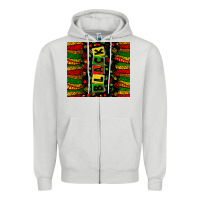 Dove Grey black license letters Zipper Hoodie - Zillion Design Studio