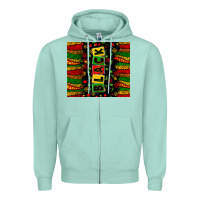 Seafoam black license letters Zipper Hoodie - Zillion Design Studio