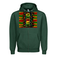 Sports Green black license letters Zipper Hoodie - Zillion Design Studio