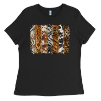 Black western animal patterns brushstoke Ladies Tee - BarkalooDesign