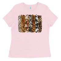Bubblegum Pink western animal patterns brushstoke Ladies Tee - BarkalooDesign