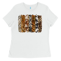 White western animal patterns brushstoke Ladies Tee - BarkalooDesign