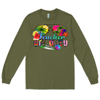 Army Green teacher off duty Long Sleeve Tee - Zillion Design Studio
