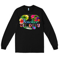 Black teacher off duty Long Sleeve Tee - Zillion Design Studio