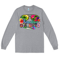 Heather Grey teacher off duty Long Sleeve Tee - Zillion Design Studio