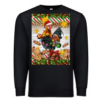Black Christmas rooster Premium Sweatshirt - Artiststas
