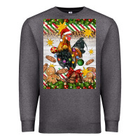 Charcoal Heather Christmas rooster Premium Sweatshirt - Artiststas