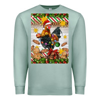 Seafoam Christmas rooster Premium Sweatshirt - Artiststas