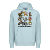 Blue Mist let me tell you a story Premium Hoodie - MaliasSmallBusiness