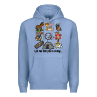 Colony Blue let me tell you a story Premium Hoodie - MaliasSmallBusiness