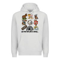 Dove Grey let me tell you a story Premium Hoodie - MaliasSmallBusiness