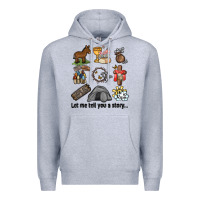 Heather Grey let me tell you a story Premium Hoodie - MaliasSmallBusiness