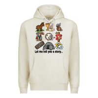 Oatmeal Heather let me tell you a story Premium Hoodie - MaliasSmallBusiness