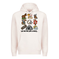 Pale Pink let me tell you a story Premium Hoodie - MaliasSmallBusiness