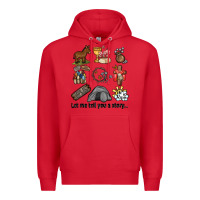 Red let me tell you a story Premium Hoodie - MaliasSmallBusiness
