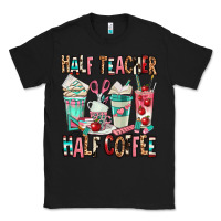Black half teacher half coffee Classic Tee - texasbilliewilder