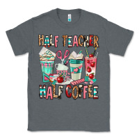 Charcoal Heather half teacher half coffee Classic Tee - texasbilliewilder